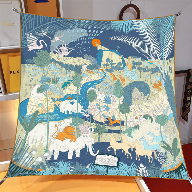 Silk Scarf Women Rainforest An - Scarf Silk Square avis et prix