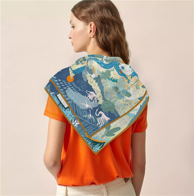 Silk Scarf Women Rainforest An - Scarf Silk Square avis et prix