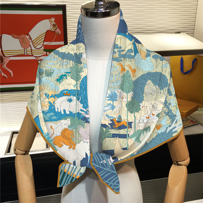 Silk Scarf Women Rainforest An - Scarf Silk Square avis et prix