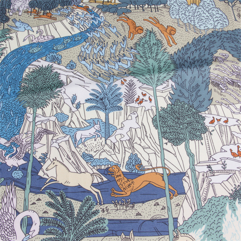 Silk Scarf Women Rainforest An - Scarf Silk Square avis et prix