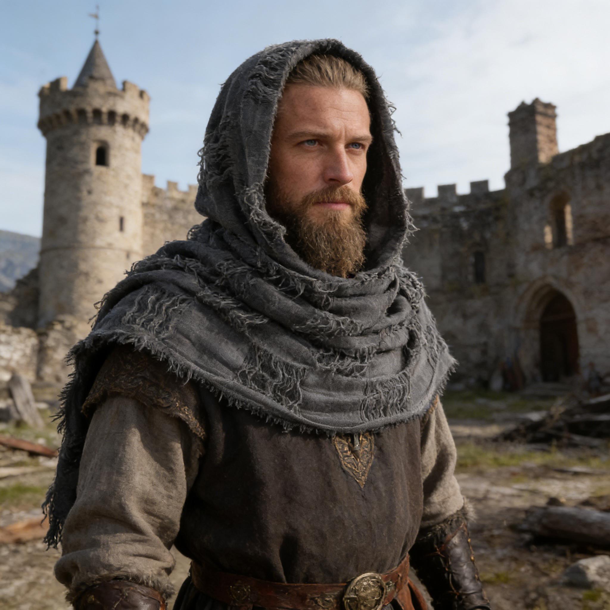 Medieval Hooded Cape Shaman Ni - Bandana Cotton avis et prix