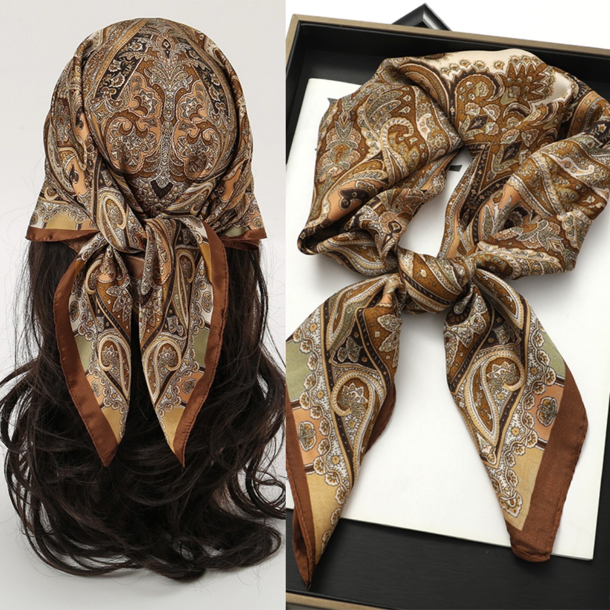 Bohemian Style Print Luxury Br - Head Wrap Turban avis et prix
