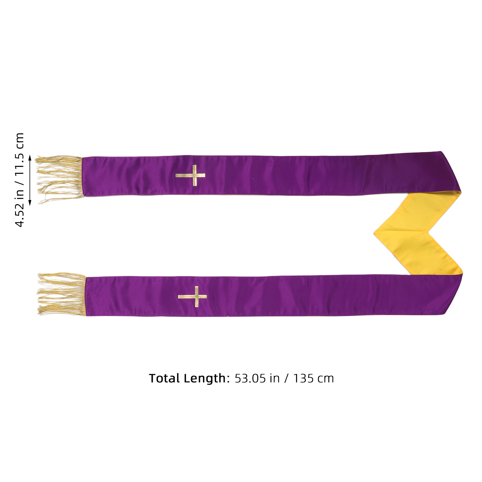 Dual Color Purple Gold Reversi - Stole Wedding Shawl avis et prix