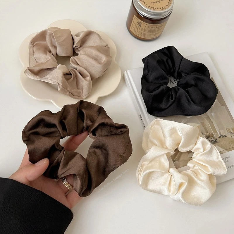 Vintage Silk Hair Scrunchies E - Silk Tie Striped avis et prix