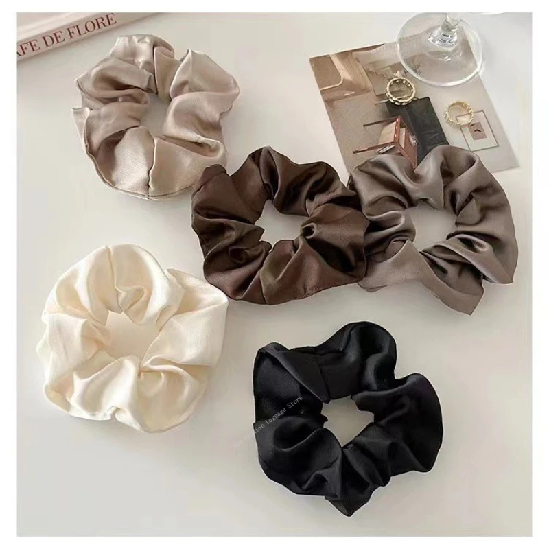 Vintage Silk Hair Scrunchies E - Silk Tie Striped avis et prix