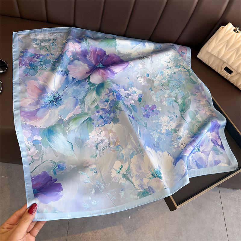2026 New Floral Print Silk Squ - Ascot Neck Scarf avis et prix