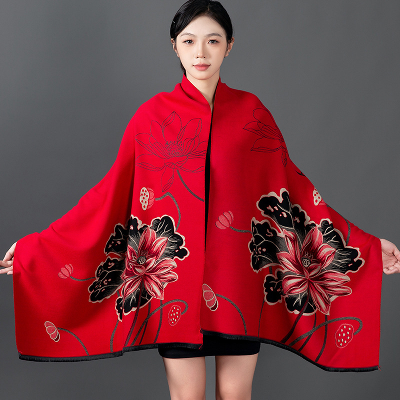 Women Winter Shawl Cashmere Sc - Woven Scarf Blanket avis et prix