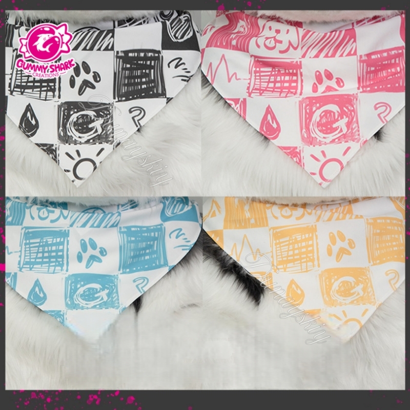 Cartoon Graffiti Checkered Fur - Face Scarf Mask avis et prix
