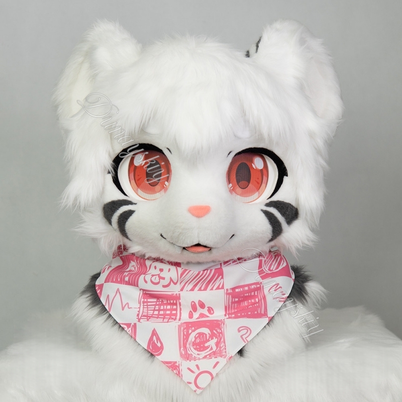Cartoon Graffiti Checkered Fur - Face Scarf Mask avis et prix