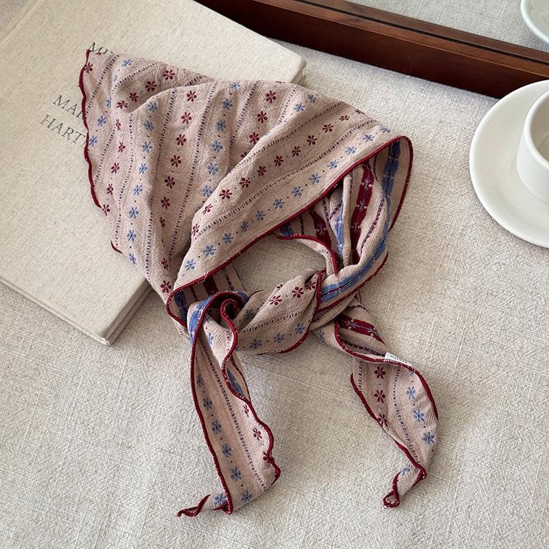 *1Pcs Soft Cotton Linen Triang - Bandana Cotton avis et prix