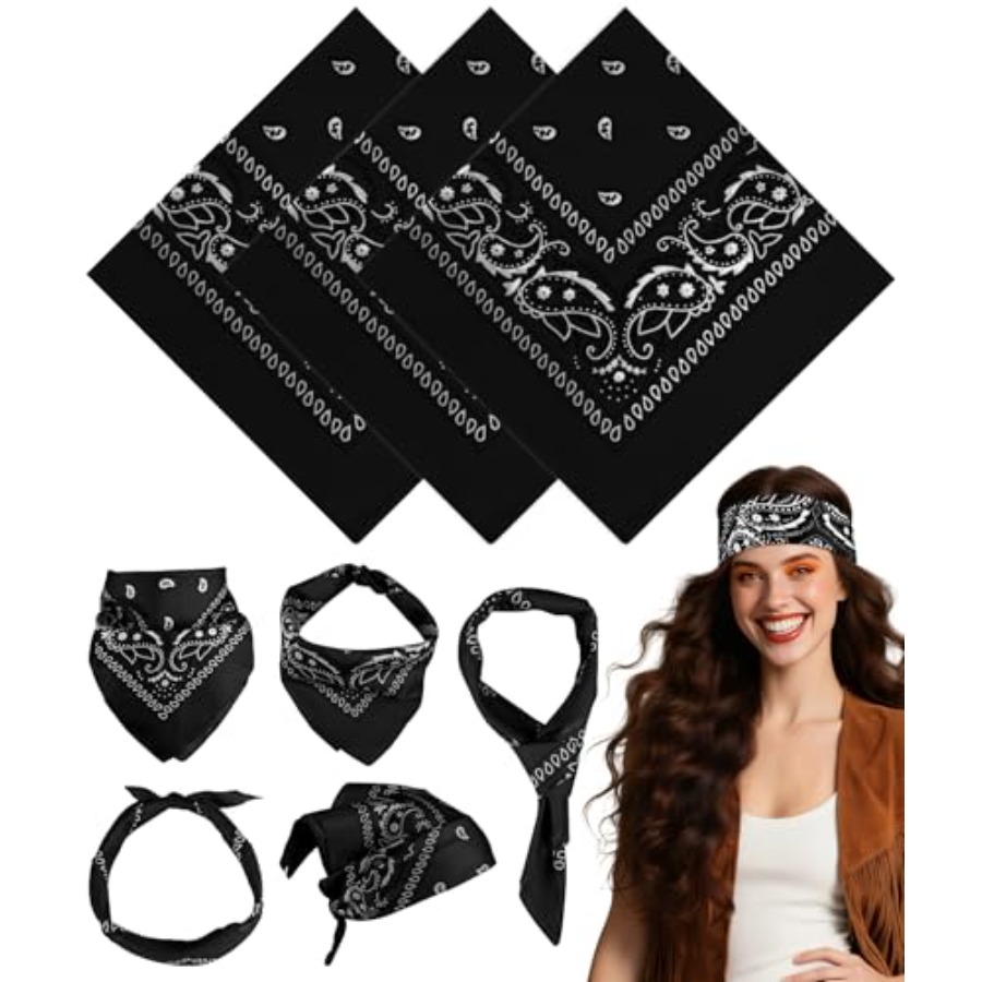 3/6/ Pack Bandanas for Women M - Handkerchief Cotton Men avis et prix