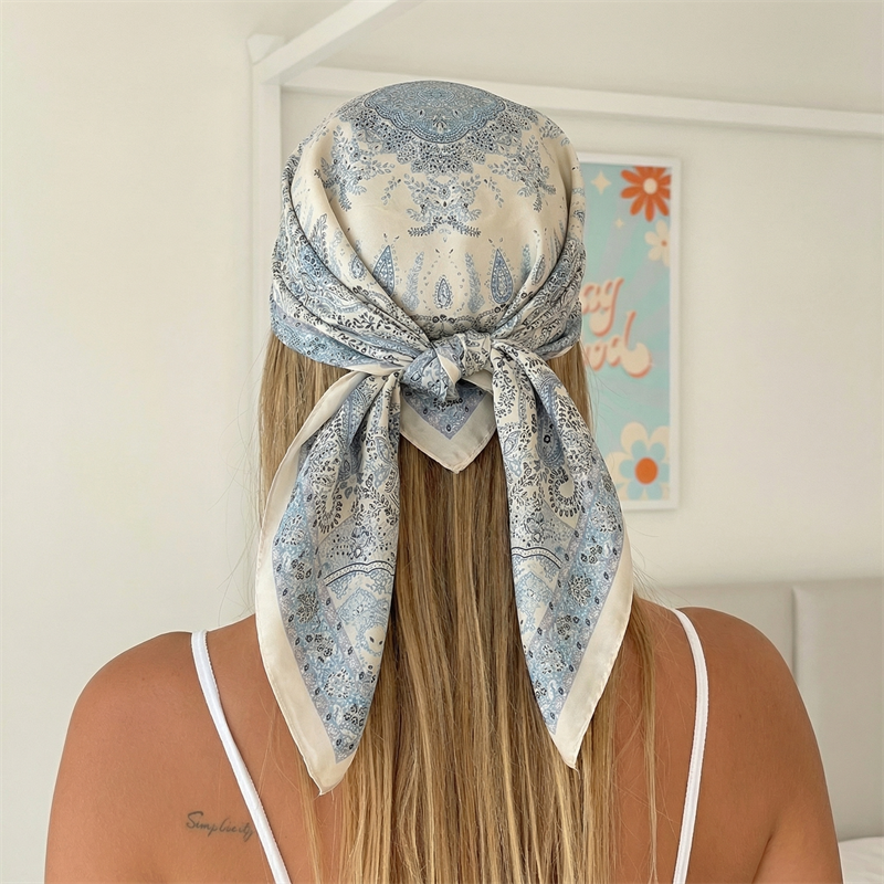 Luxury Printing Silk Square Sc - Face Scarf Mask avis et prix