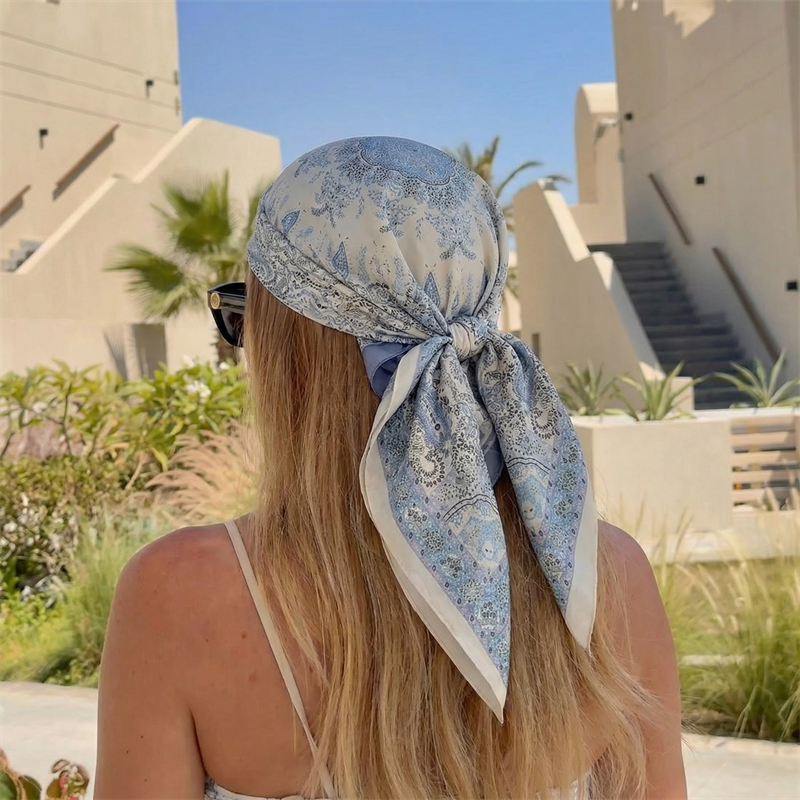Luxury Printing Silk Square Sc - Face Scarf Mask avis et prix