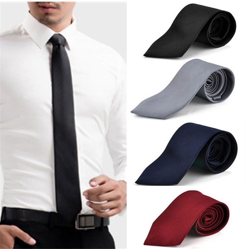 Fashion Skinny Solid Plain wed - Skinny Tie Men avis et prix