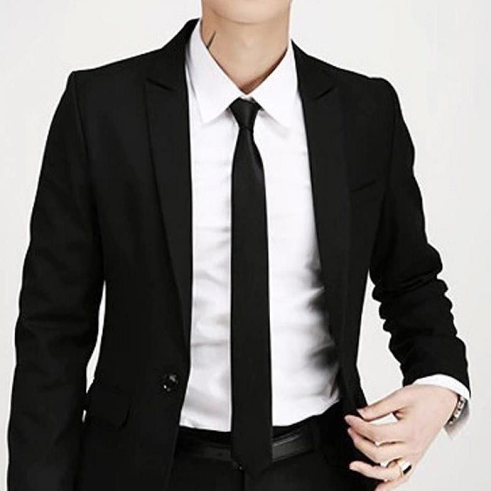 Fashion Skinny Solid Plain wed - Skinny Tie Men avis et prix