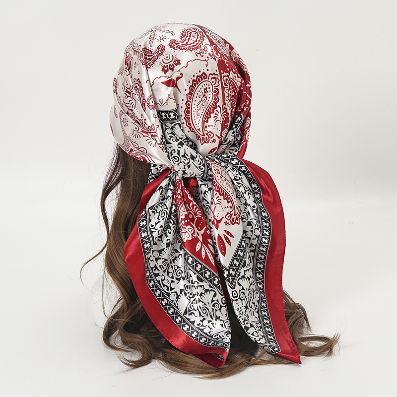 Satin Square Scarf Women Musli - Head Wrap Turban avis et prix