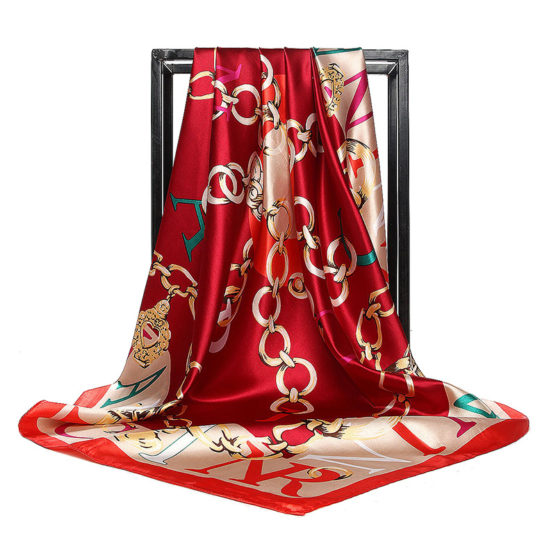 90*90cm Ladies Silk Scarf Band - Face Scarf Mask avis et prix