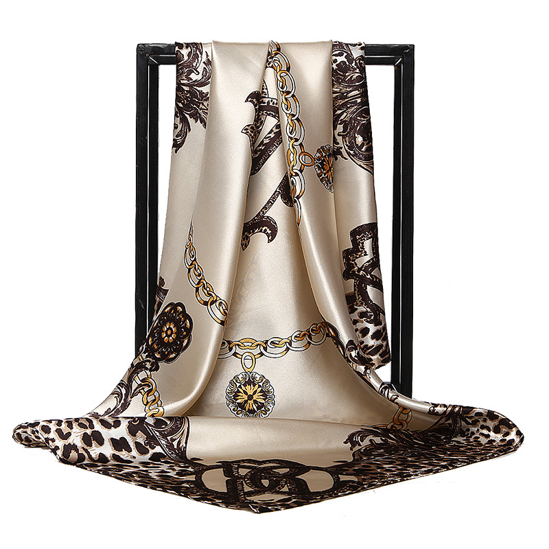 90*90cm Ladies Silk Scarf Band - Face Scarf Mask avis et prix