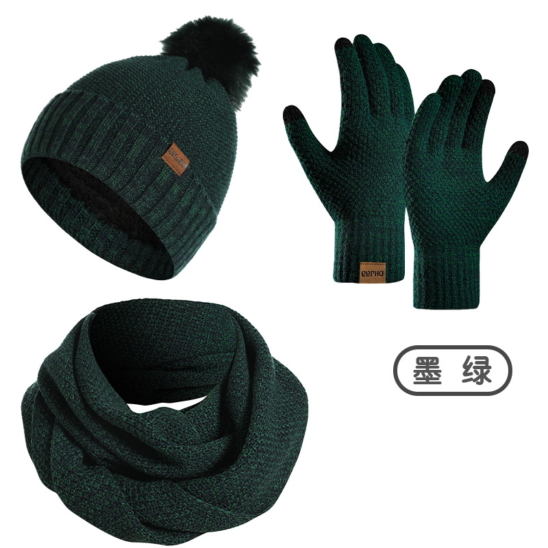 Women Winter 3Pcs Fleece Lined - Infinity Scarf Knit avis et prix