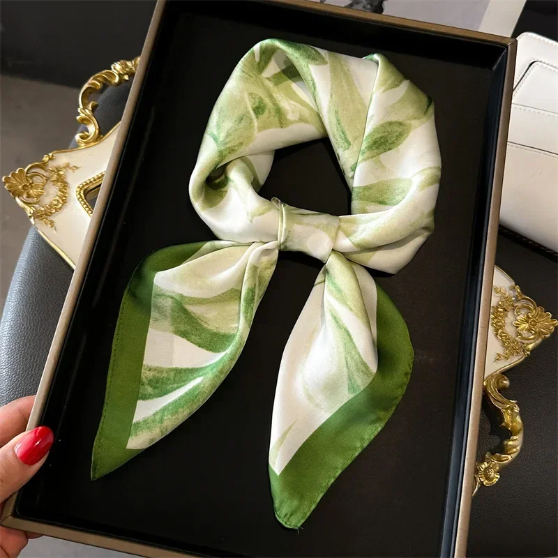 Floral Silk Imitation Scarf fo - Silk Neck Scarf avis et prix
