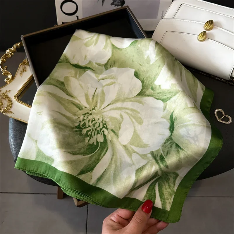 Floral Silk Imitation Scarf fo - Silk Neck Scarf avis et prix