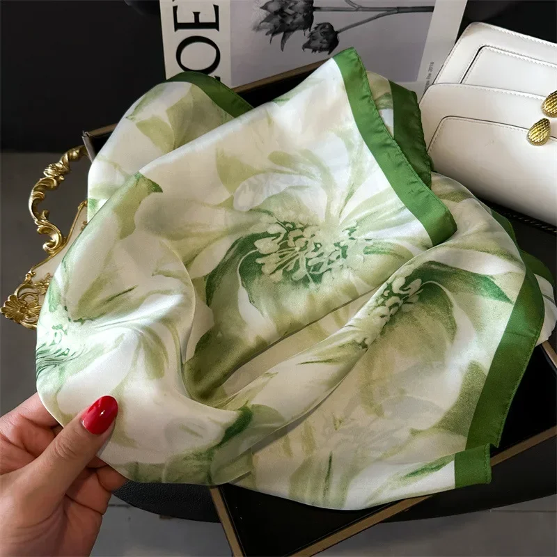 Floral Silk Imitation Scarf fo - Silk Neck Scarf avis et prix