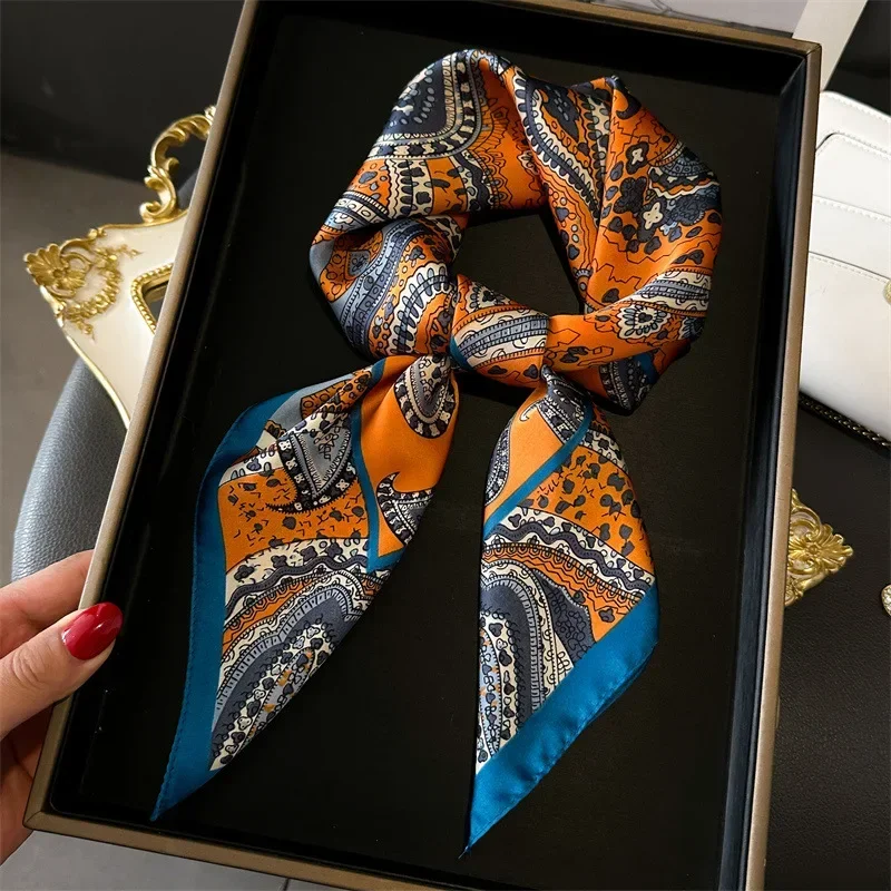Floral Silk Imitation Scarf fo - Silk Neck Scarf avis et prix
