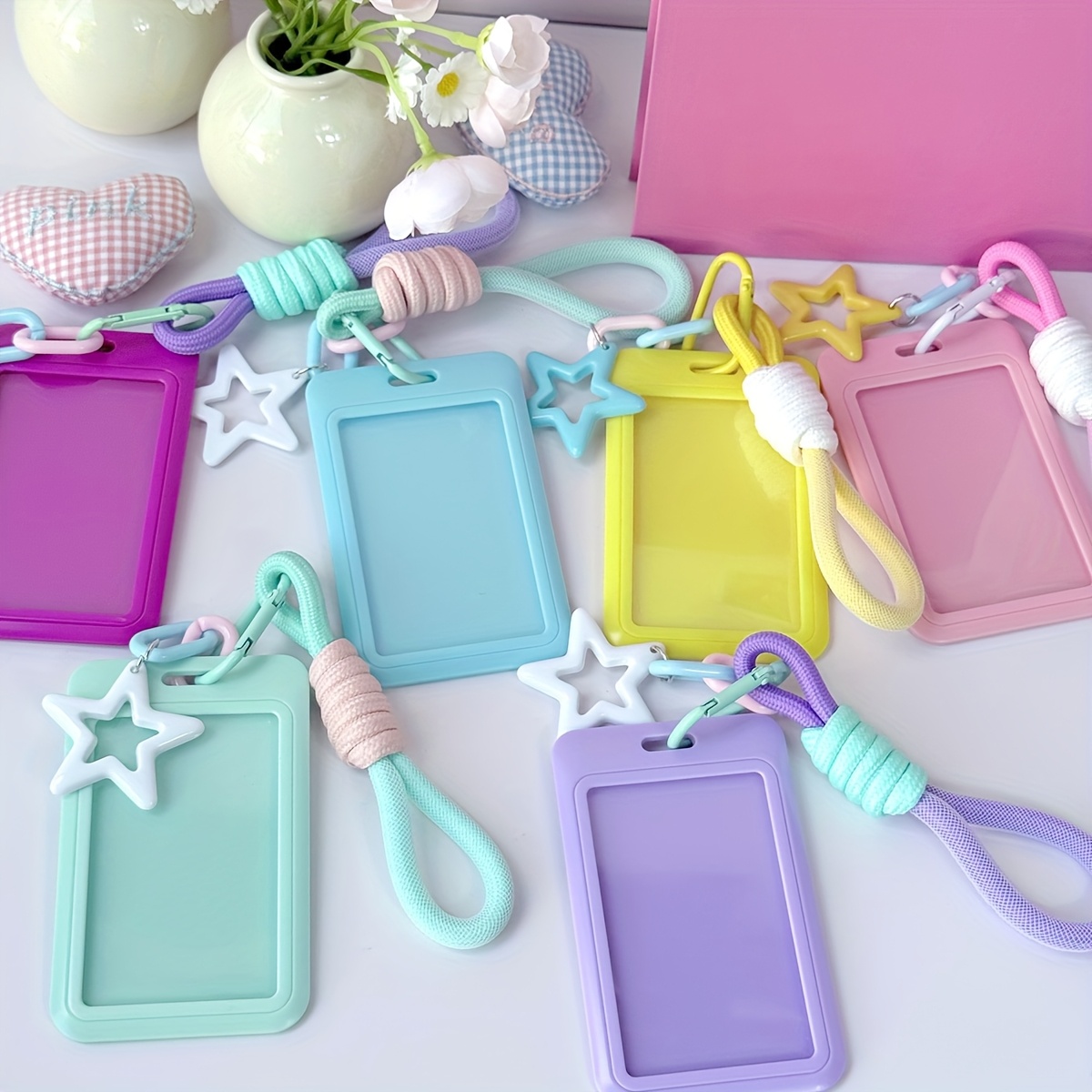 1pc Cute Macaron Solid Color C - Lanyard Badge Holder avis et prix