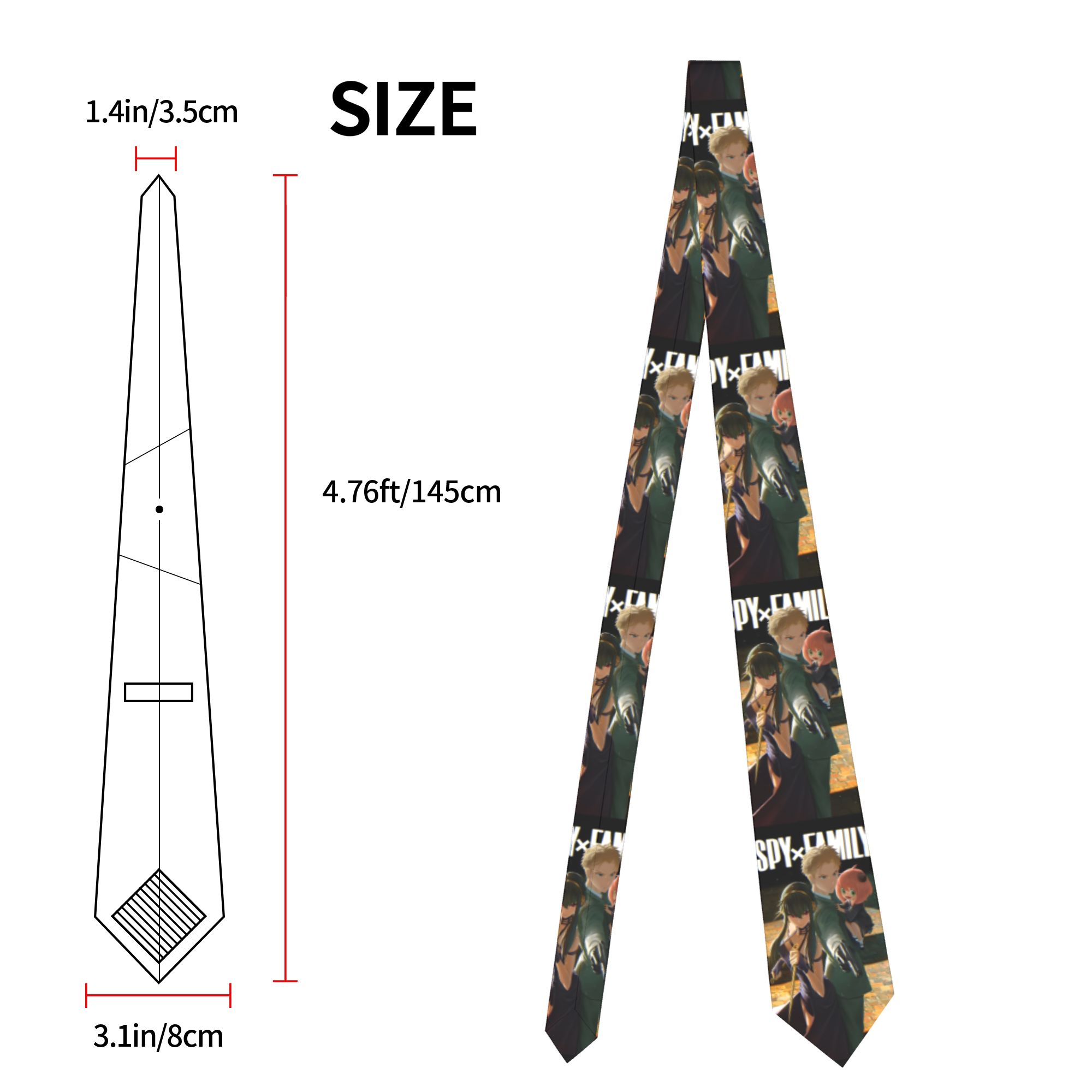 Spy X Family Necktie Unisex Sk - Skinny Tie Men avis et prix