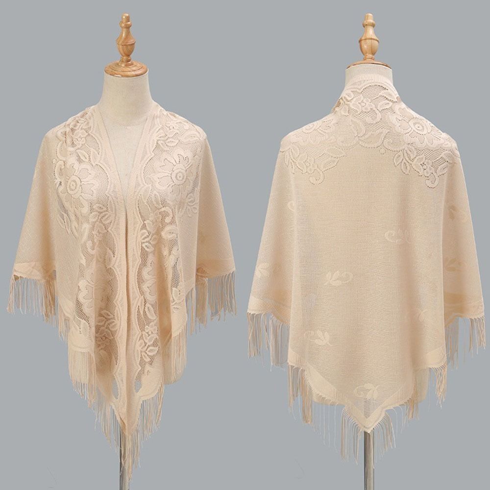 Tassel Patchwork V-Neck Cardig - Silk Neck Scarf avis et prix