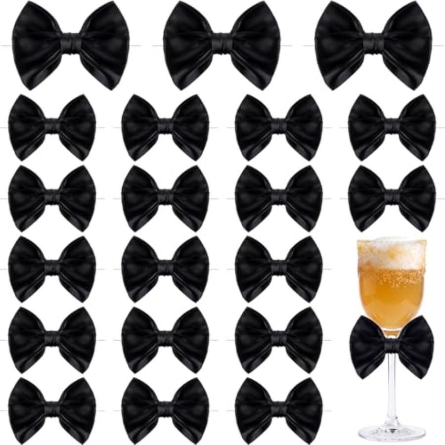 Black 48 Pcs 3.5 Inch Bows wit - Bow Tie Pre Tied avis et prix