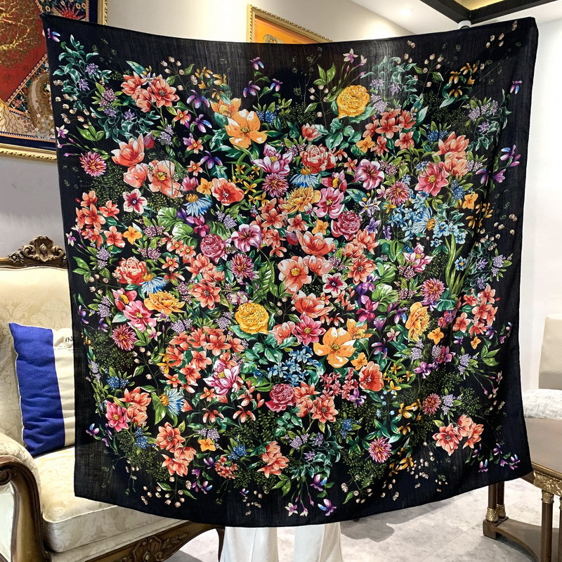 Designer Wool Silk Scarf Women - Pashmina Wrap Large avis et prix