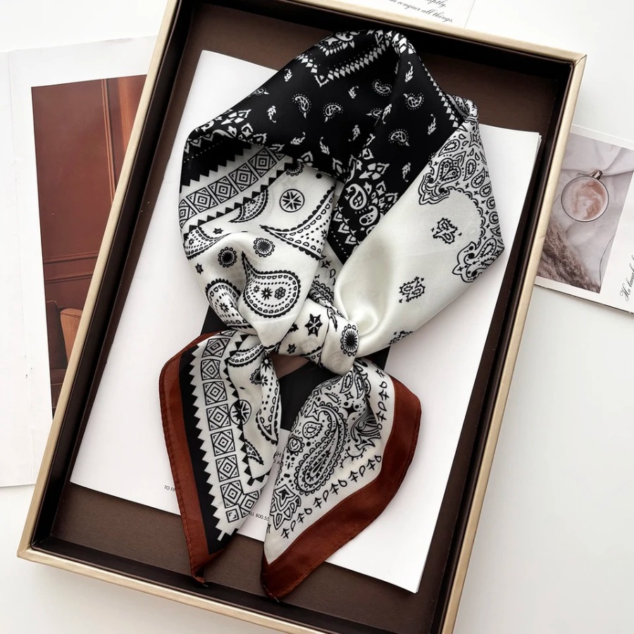 2025 Silk Shawl Square Scarf F - Bandana Cotton avis et prix