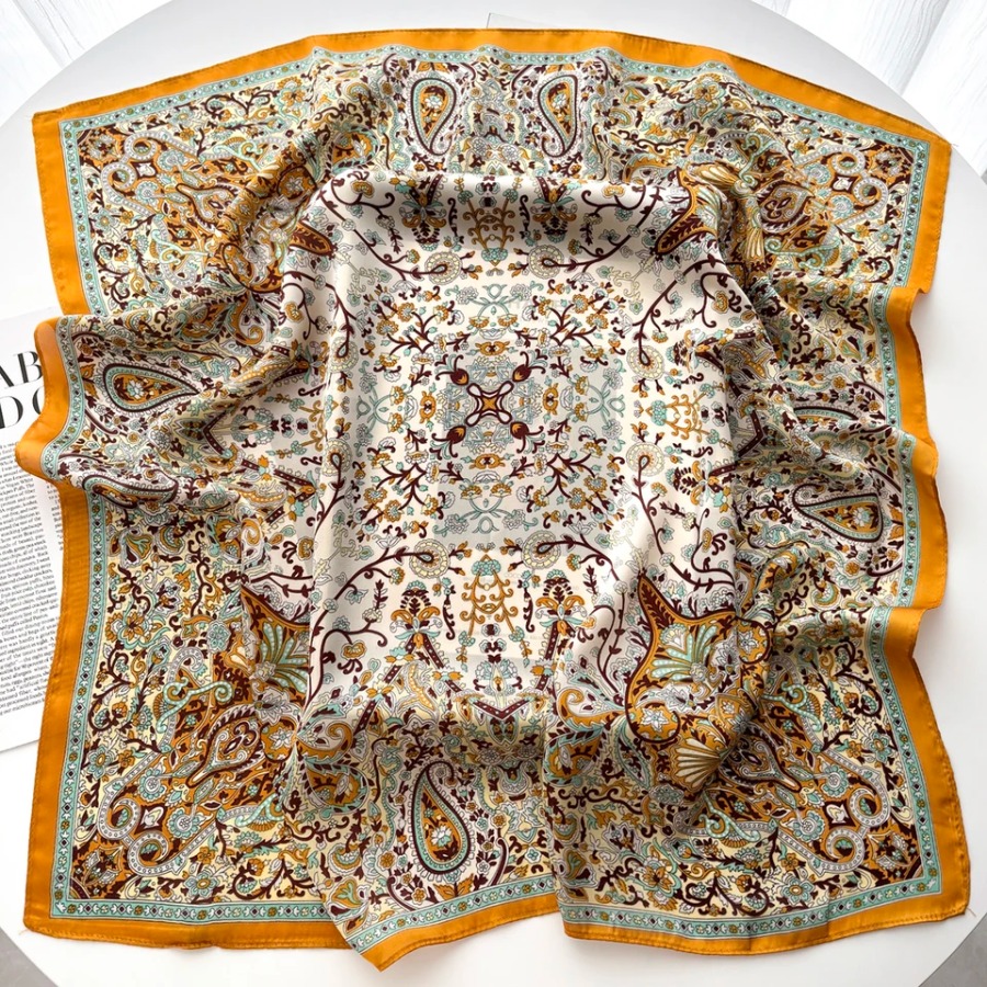 2025 Silk Shawl Square Scarf F - Bandana Cotton avis et prix